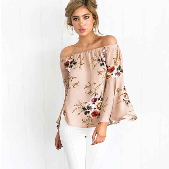 Floral ♡ Off the Shoulder Top - Picture 5 of 8